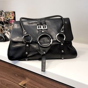 Frye black harness bag